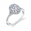 Oval Engagement Ring with H...