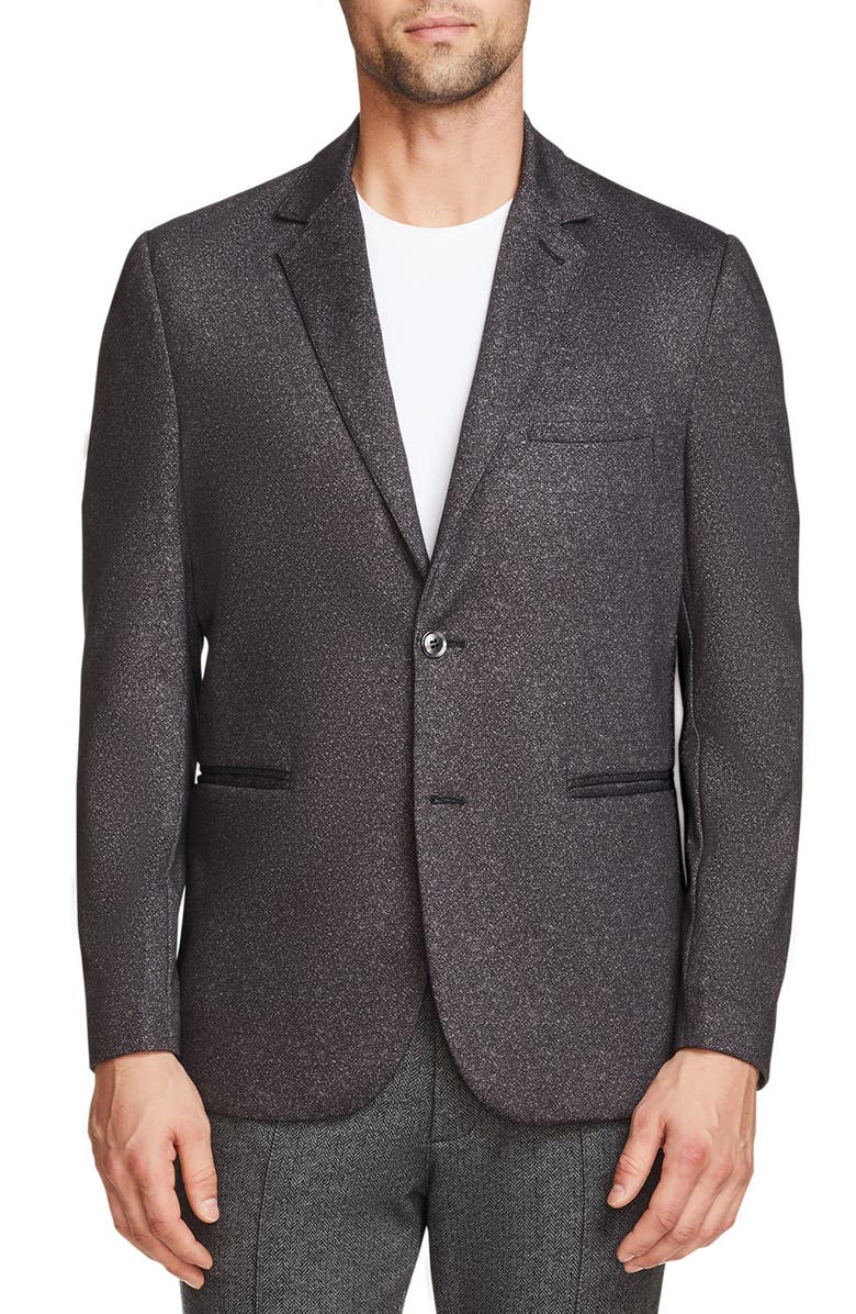 Textured Knit Blazer, Main, color, CHARCOAL