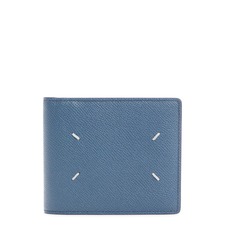 MAISON MARGIELA Pebbled Leather Bifold Wallet, Main, color, DENIM