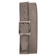 BOSS HUGO BOSS Rudy Leather Belt, Main, color, MEDIUM GREY