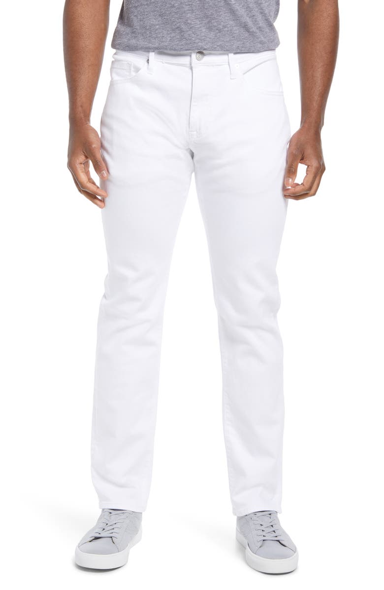 Marcus Slim Straight Leg Jeans, Main, color, MARCUS DOUBLE WHITE SUPERMOVE
