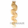 26" Ash Blonde (#24) 20pcs Wavy Tape In Remy Human Hair Extensions