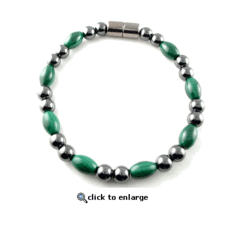 Hematite Magnetic Therapy Anklet Malachite Unity