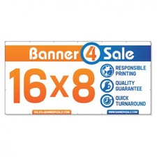 16 foot by 8 (8x16) vinyl banner