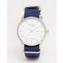 Reclaimed Vintage Logo Military Watch In Navy Canvas