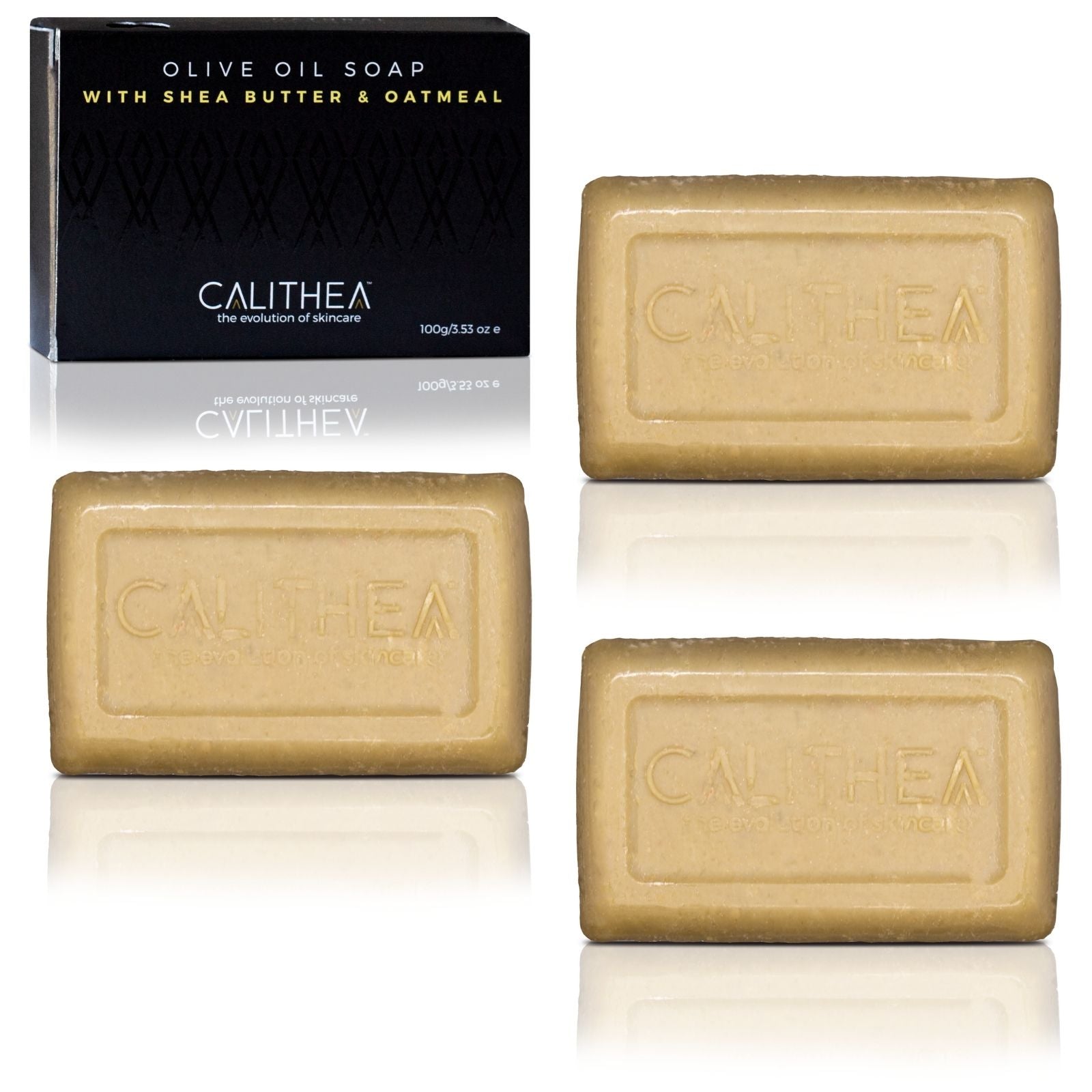 Olive Oil Soap with Shea Butter &amp; Oatmeal | 3-Pack