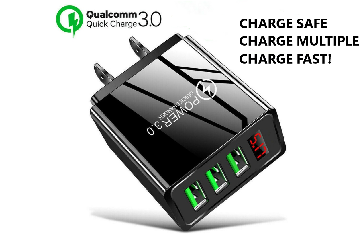 3 Port LED Fast Quick Charg...