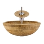 Aurora Sinks B01 Bamboo Vessel Chrome Bathroom Ensemble