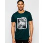 River Island T-Shirt In Green With Escape Print