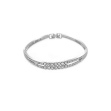 Double Row Star Sparkler Crystal Bangle