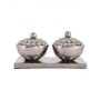 Buy Hand Made Crystal Metal Natural Bowl Set Online At Rajrang