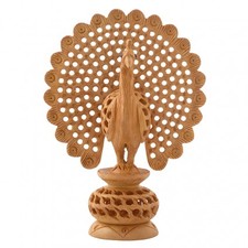Buy Wood Brown Peacock Hand Carved Peacock At Rajrang