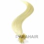 18" White Blonde (#60) 100S Nail Tip Human Hair Extensions