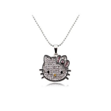Hello Kitty Inspired Crystal Necklace