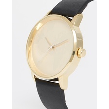  ASOS Watch With Embossed Map Face And Black Strap
