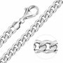 Sterling Silver 7.3mm Diamond Cut Curb Chain Necklace Heavy