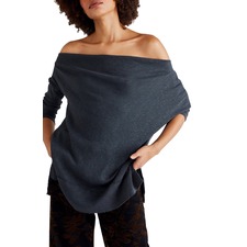 FREE PEOPLE Get Together Long Sleeve Top, Main, color, BLACK