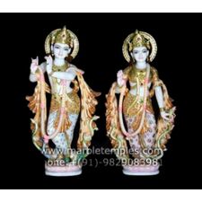 Marble Radha Krishna Statue