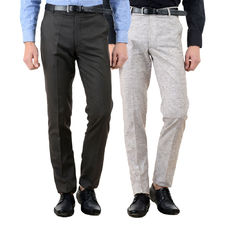 American-Elm Men's Cotton Formal Trousers
