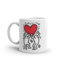 Men Holding Heart Icon, Street Art Mug