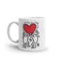 Men Holding Heart Icon, Street Art Mug