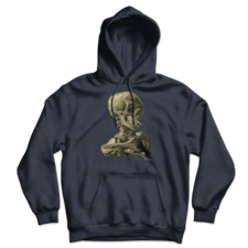 Van Gogh Skull of a Skeleton with Burning Cigarette 1886 Unisex Hoodie