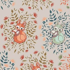 Foxes in Fall cotton fabrics design