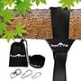 Easy Hang (8FT) Tree Swing Strap X1 - Holds 2200lbs. - Heavy Duty Carabiner and Spinner - Perfect for Tire and Saucer Swings - 100% Waterproof - Easy Picture Instructions - Carry Bag Included!