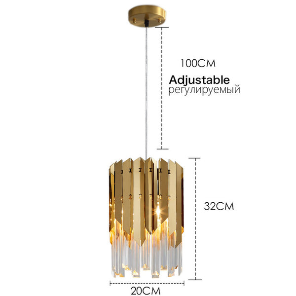 Hot Sales Modern Luxury Gold Crystal Small Round Chandeliers For Dining Room Bedroom Lighting