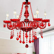 New Modern Red crystal chandeliers for Livingroom Bedroom
