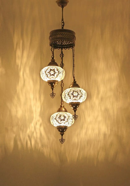 Amazing Turkish Chandelier mosaic hanging Moroccan vintage pendant lampshade glass light ceiling