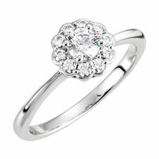 14K White Gold Band Mounting