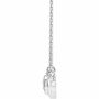 14K White Gold 1/4 CT Diamond Bezel-Set Solitaire 18" Necklace