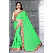 Expressive Lime and Cream Designer Saree