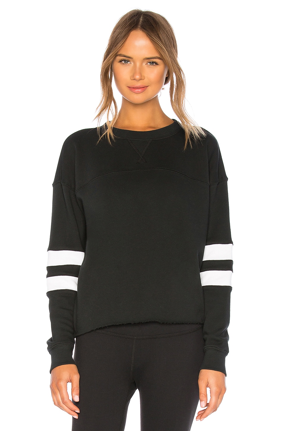 Varsity Sweatshirt in Black &amp; White