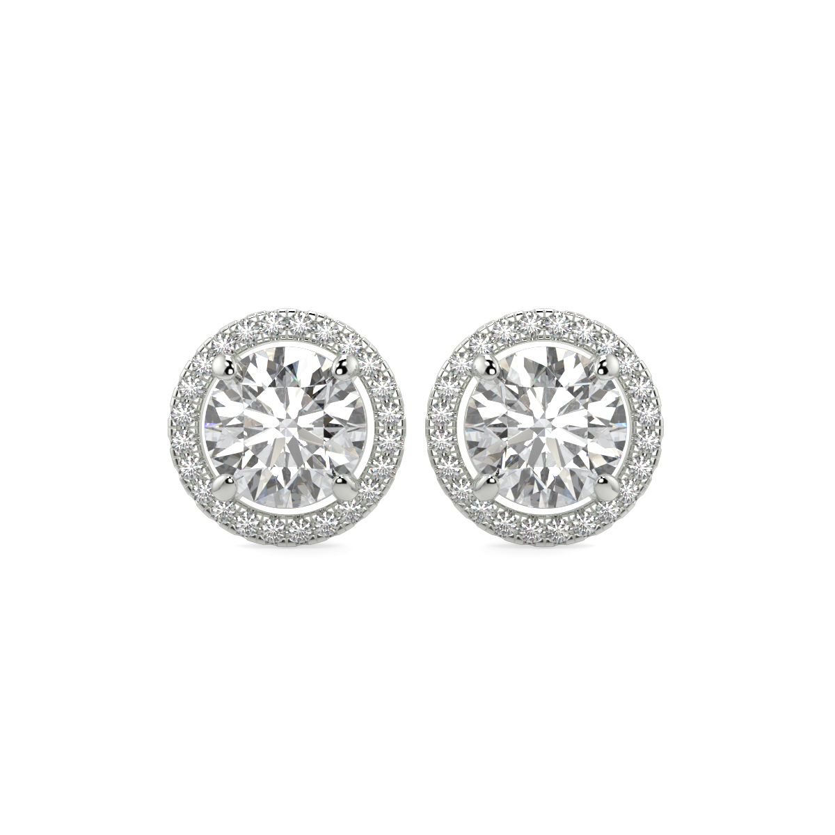 Halo Diamond Earrings