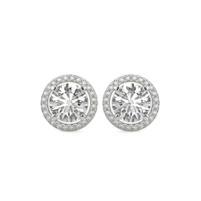 Halo Diamond Earrings