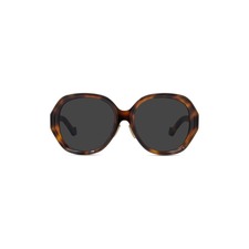 LOEWE 57mm Round Sunglasses, Main, color, DARK HAVANA / SMOKE