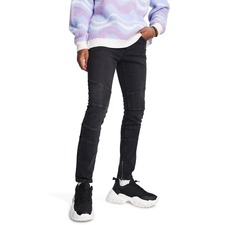 TOPMAN Biker Jeans, Main, color, BLACK