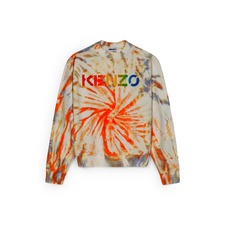 KENZO Classic Logo Graphic Tie Dye Cotton Sweatshirt, Main, color, PEACH