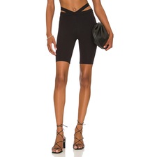 Banded Biker Short in Black 
