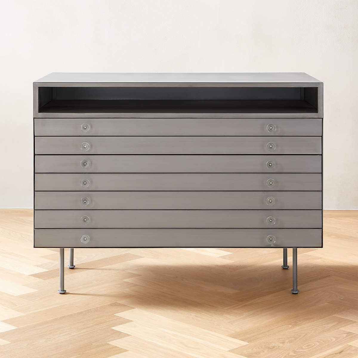Steel Flat File Cabinet (Open Larger View)
