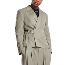 ASOS DESIGN Slim Crop Suit Jacket, Main, color, LIGHT GREEN