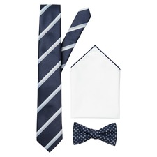 SELECTED HOMME Lucas Necktie, Bow Tie &amp; Handkerchief Gift Box, Main, color, DARK NAVY