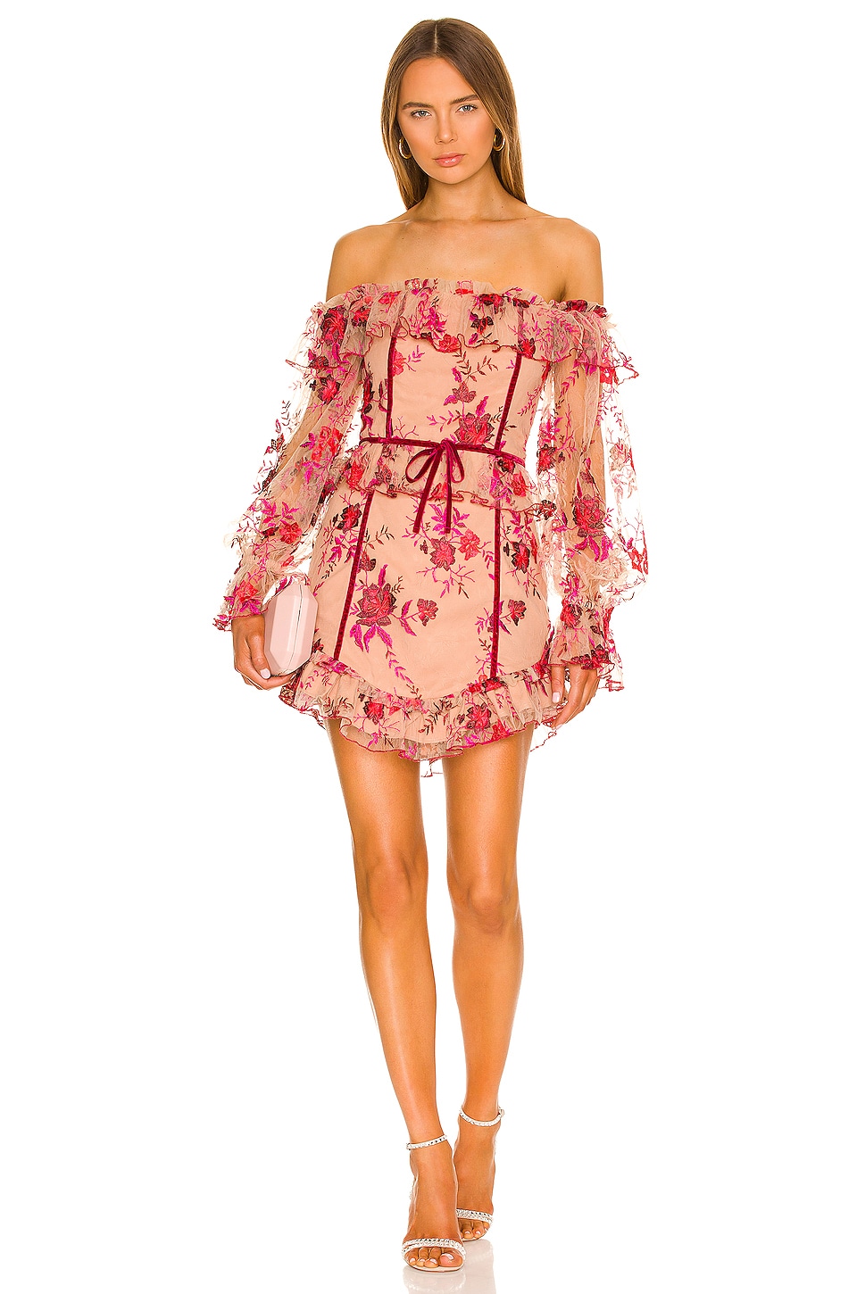 MAJORELLE Fae Mini Dress in Scarlet Vineyard | REVOLVE