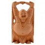 Buy Wood Brown Carved Hand Carved Laughing Buddha Online