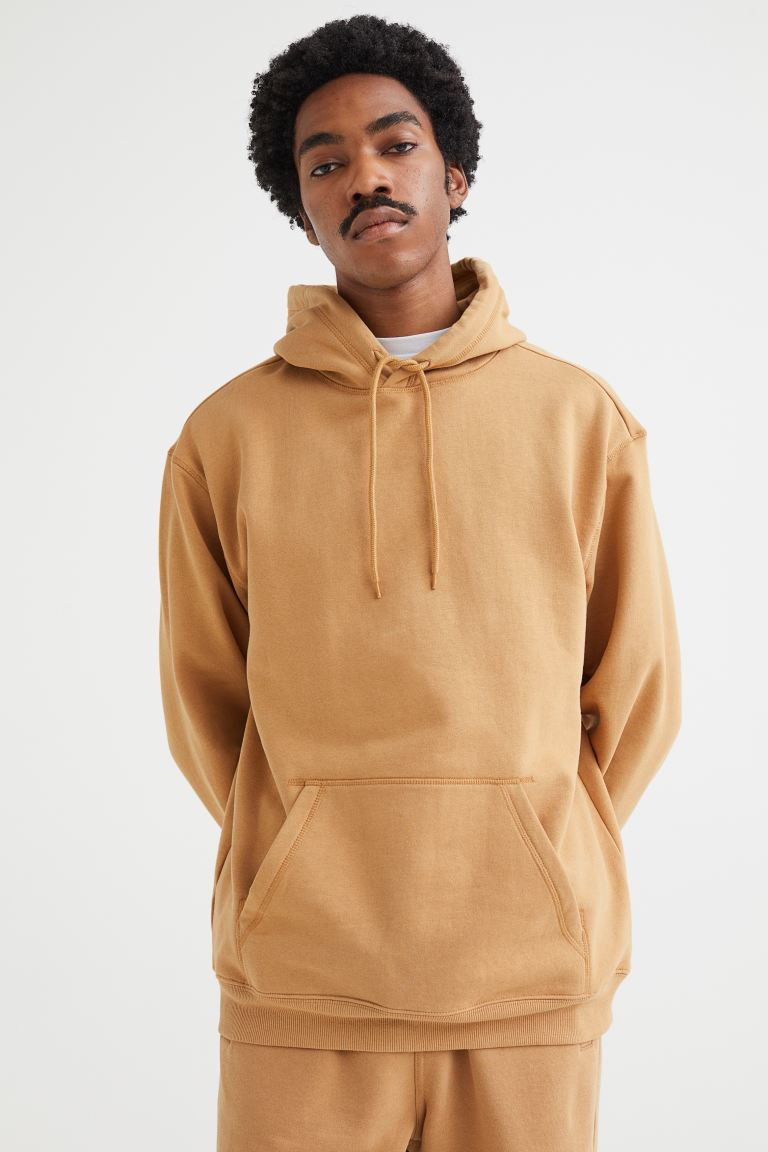 Relaxed-fit Hoodie - Yellow-beige - Men 