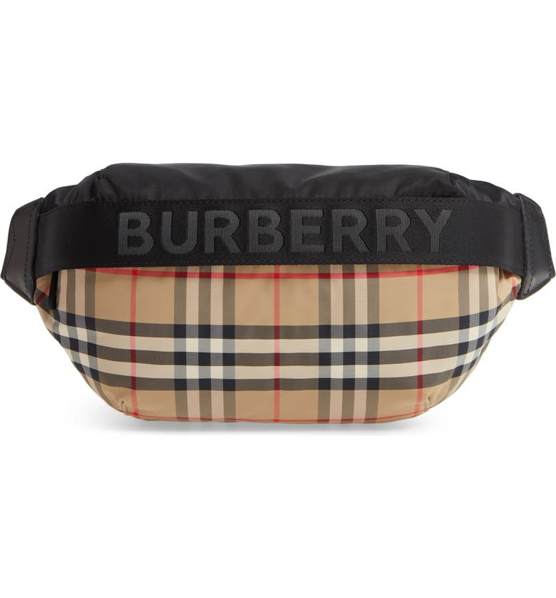 BURBERRY Medium Vintage Check Belt Bag, Main, color, ARCHIVE BEIGE