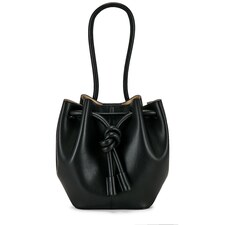 Nanushka Small Elongated Bucket Bag in Black in Black | REVOLVE