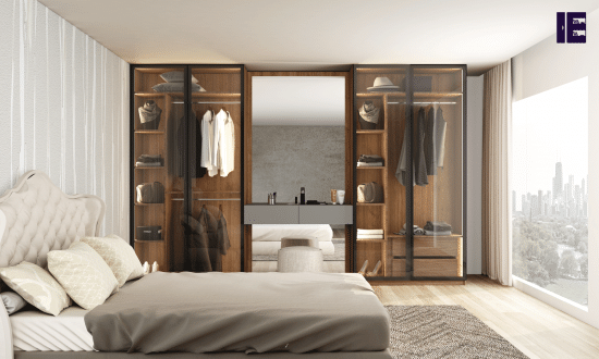 Glass &amp; Wooden Hinged W...